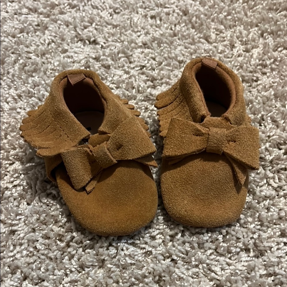 GAP Brown Moccasins with Bow Detail